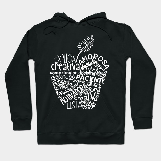 Spanish Bilingual Maestra Teacher Gift Hoodie by Alita Dehan